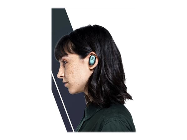 Skullcandy Push - True wireless-hodetelefoner med mikrofon - i øret - Bluetooth - psykotropisk blågrønt