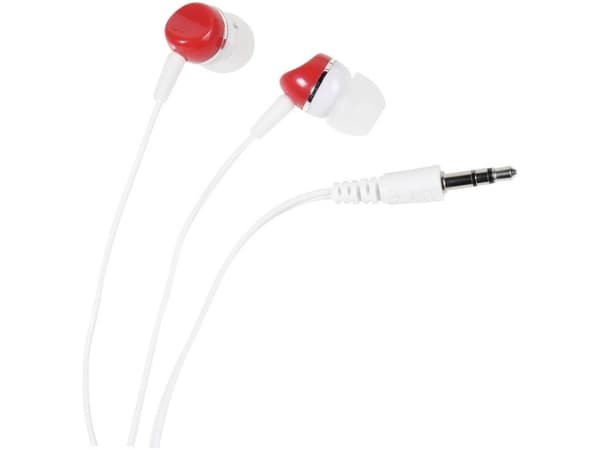 Vivanco Colour Buds, Kabel, 20 - 20000 hz, Musik, 10,5 g, Hörlurar, Röd, Vit