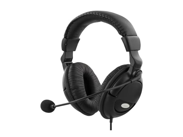 DELTACO HL-9 - Headset - fullstorlek - kabelansluten - svart