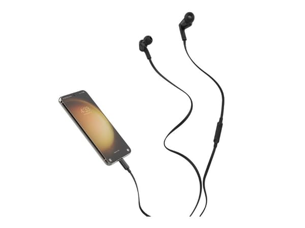 Belkin ROCKSTAR - Hörlurar med mikrofon - inuti örat - kabelansluten - USB-C - ljudisolerande - svart