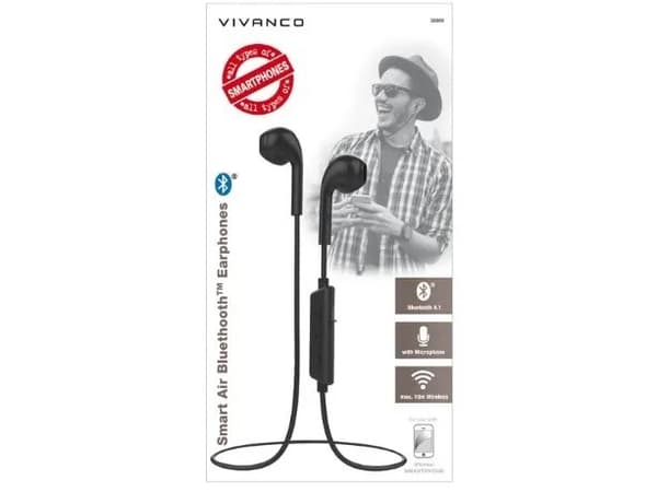 Vivanco Smart Air 3, Langaton, 20 - 20000 Hz, Puhelut/Musiikki, Kuulokkeet, Valkoinen