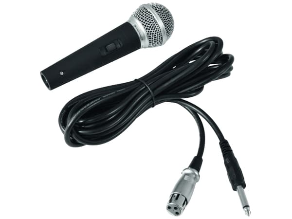 Omnitronic M-60, -52 dB, 50 - 15000 Hz, 600 O, Koblet med ledninger (ikke trådløs), Svart, 350 g