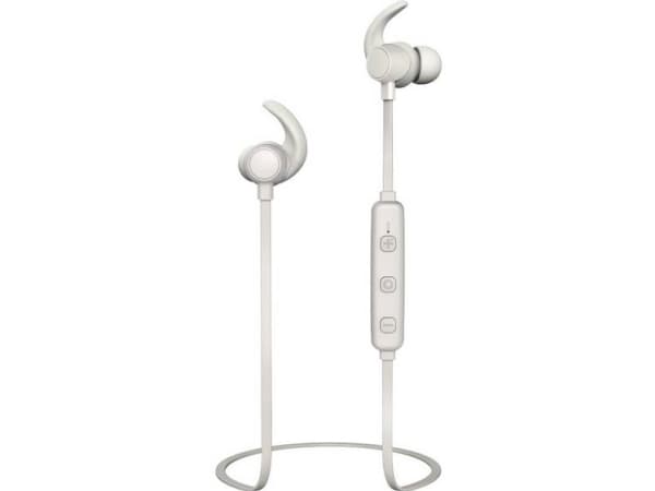 Thomson WEAR7208GR Sport In Ear hovedtelefoner Bluetooth® Grå Noise Cancelling Headset, Lydstyrkeregulering
