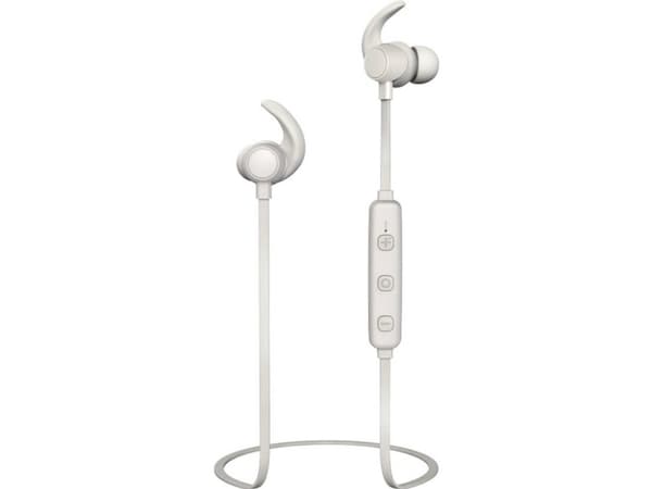 Thomson WEAR7208GR Sport In Ear hovedtelefoner Bluetooth® Grå Noise Cancelling Headset, Lydstyrkeregulering