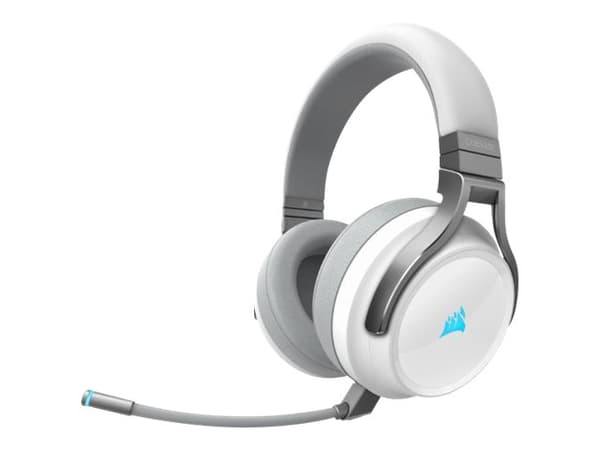CORSAIR Gaming VIRTUOSO RGB - Headset - fuld størrelse - 2,4 GHz - trådløs - USB / 3,5 mm jackstik - hvid