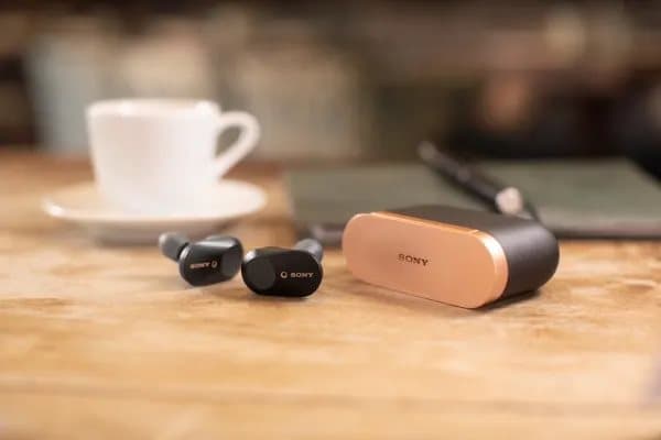 Sony WF-1000XM3 - True wireless-hörlurar med mikrofon - inuti örat - Bluetooth/radiofrekvens 2,4 GHz - NFC - aktiv brusradering - svart