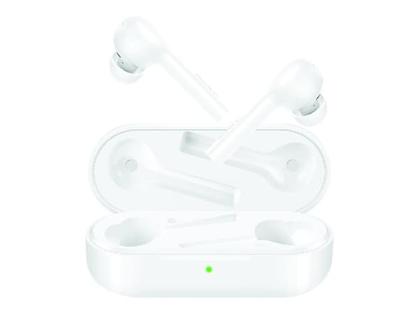 Huawei FreeBuds Lite CM-H1C - True wireless-hodetelefoner med mikrofon - i øret - Bluetooth - aktiv støydemping - keramisk hvit