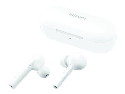 Huawei FreeBuds Lite CM-H1C - True wireless-hodetelefoner med mikrofon - i øret - Bluetooth - aktiv støydemping - keramisk hvit