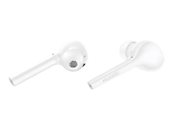Huawei FreeBuds Lite CM-H1C - True wireless-hodetelefoner med mikrofon - i øret - Bluetooth - aktiv støydemping - keramisk hvit