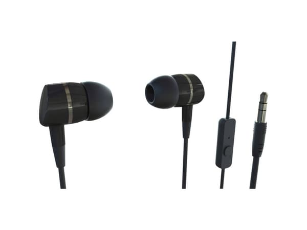 Vivanco Smartsound - Hörlurar med mikrofon - inuti örat - kabelansluten - 3,5 mm kontakt - svart
