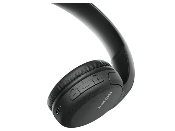 Sony WH-CH510 - Hodetelefoner med mikrofon - on-ear - Bluetooth - trådløs - NFC - svart