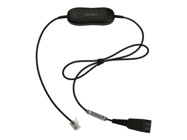 Jabra GN1221 Sound Limiter - Hodetelefonkabel - RJ-9 hann til Quick Disconnect - 80 cm