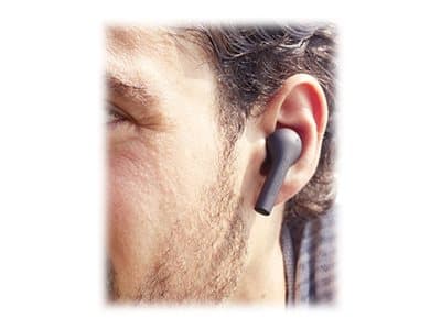 Boompods Bassline TWS - True wireless-hodetelefoner med mikrofon - i øret - Bluetooth - svart