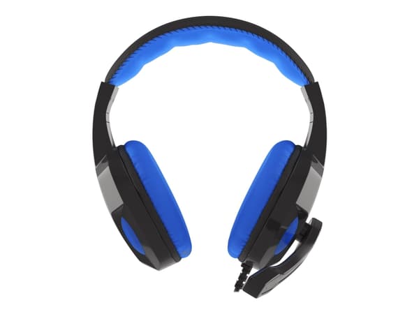 Natec Genesis Argon 100 - Headset - på örat - kabelansluten - 3,5 mm kontakt - svart, blå