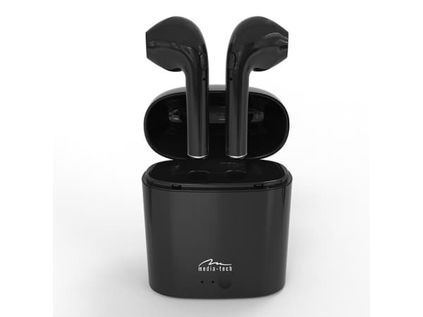 Media-Tech MT3589K, Headset, I öra, Calls/Music, Svart, Binaural, Trådlös