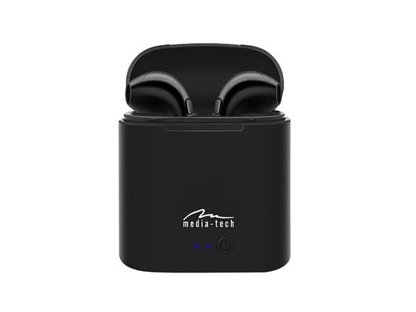 Media-Tech MT3589K, Headset, I öra, Calls/Music, Svart, Binaural, Trådlös