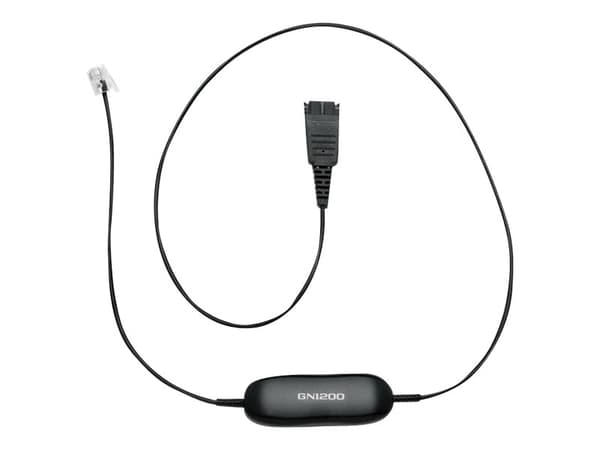 Jabra GN1216 - Hodetelefonkabel - Quick Disconnect plugg til RJ-9 hann - 80 cm - for Avaya one-X Deskphone Edition 96XX; Jabra GN 2000, GN2000; BIZ 2