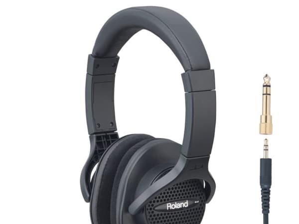 Roland RH-A7, Hodetelefoner, Hodebånd, Svart, 3 m, Koblet med ledninger (ikke trådløs), Gull
