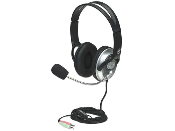 Manhattan 175555, Kabel, 20 - 20000 hz, Samtal/musik, 270 g, Headset, Svart