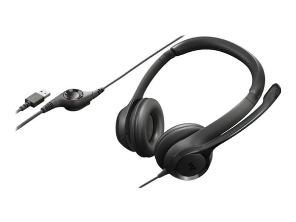 Logitech H390 - Kuulokkeet - korvalla - kaapeli - USB - Musta