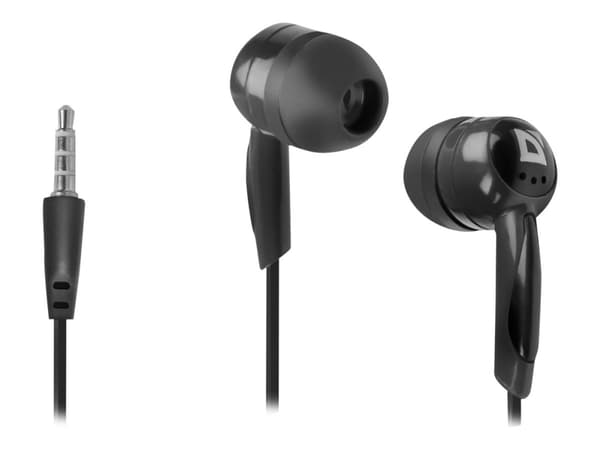 Defender Basic 604 - Hörlurar - inuti örat - kabelansluten - 3,5 mm kontakt - svart
