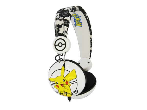 OTL Pokemon Pikachu - Hovedtelefoner - på øret - kabling - 3,5 mm jackstik - sort