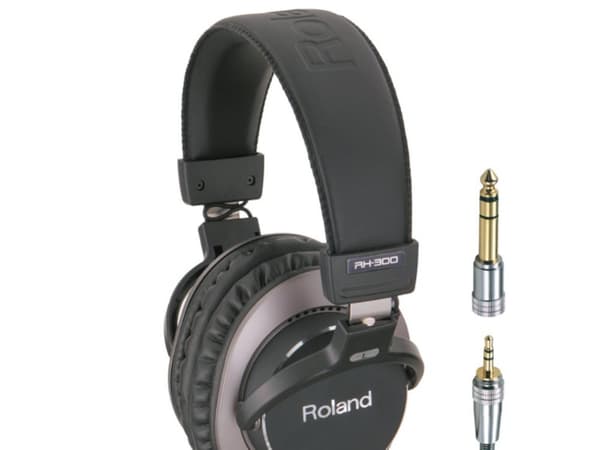 Roland RH-300, Koblet med ledninger (ikke trådløs), 10 - 25000 Hz, Musikk, Hodetelefoner, Sort, Brun