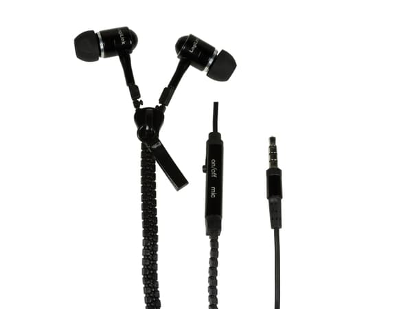 LogiLink "Zipper" Stereo In-Ear Headset - Kuulokkeet - i øret - kabling - sortti