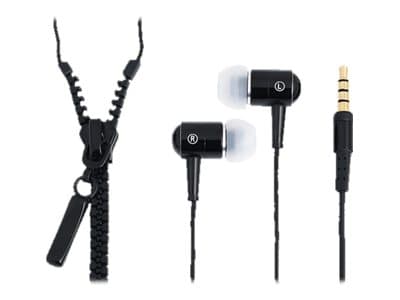 LogiLink "Zipper" Stereo In-Ear Headset - Kuulokkeet - i øret - kabling - sortti