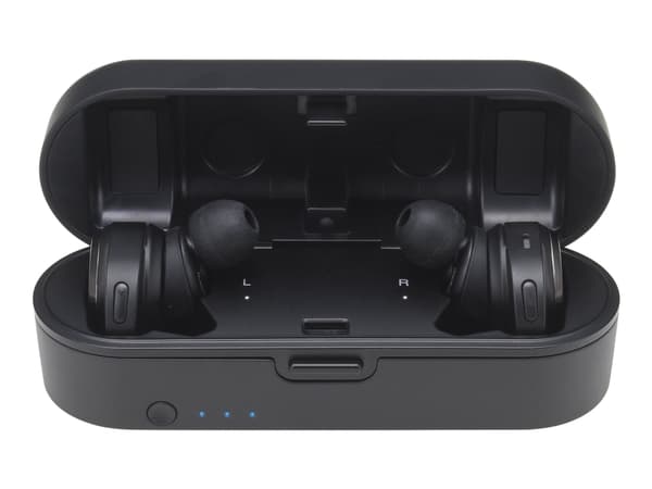Audio-Technica ATH CKR7TW - True wireless-hodetelefoner med mikrofon - i øret - Bluetooth - svart