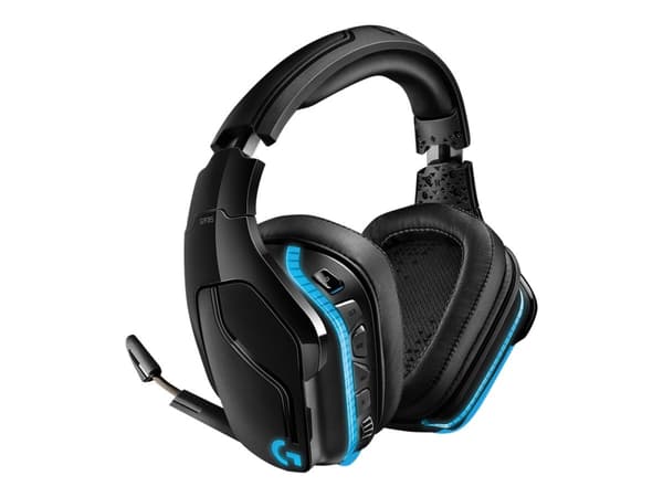 Logitech Gaming Headset G935 - Hodesett - 7,1-kanals - full størrelse - 2,4 GHz - trådløs - 3,5 mm jakk - svart, blå