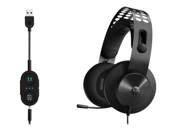 Lenovo Legion H500 Pro, Langallinen, Pelaaminen, 20 - 20000 Hz, 350 g, Kuulokkeet, Harmaa