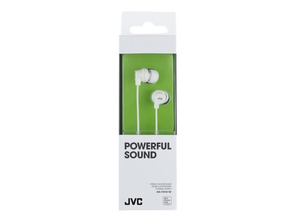 JVC HA-FX10-W-E, Langallinen, 8 - 23000 Hz, Musiikki, 3,3 g, Kuulokkeet, Valkoinen