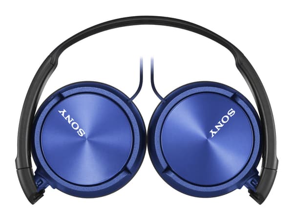 Sony MDR-ZX310APL - Hörlurar med mikrofon - fullstorlek - kabelansluten - 3,5 mm kontakt - blå