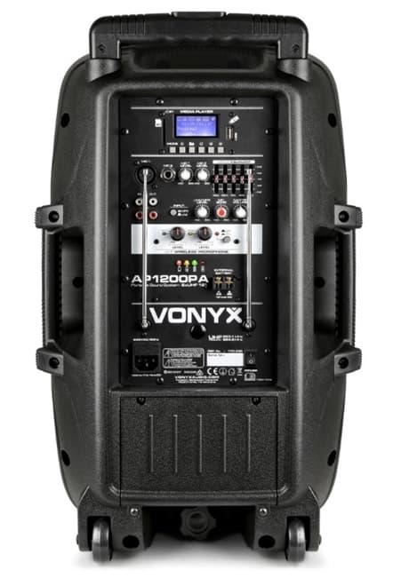 Vonyx AP1200PA Mobil förstärkare/högtalare  12" BP-HH-UHF/