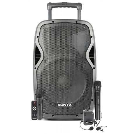 Vonyx AP1200PA Mobil förstärkare/högtalare 12" BP-HH-UHF/