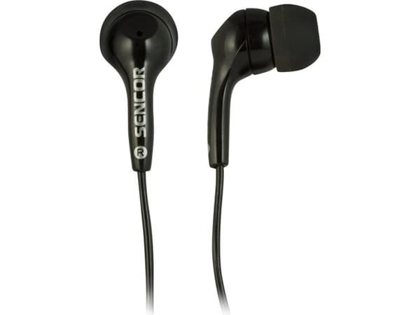 Sencor SEP 120, Kuulokkeet, In-ear, Musta, 1,2 m, Langallinen, Korvan sisäinen