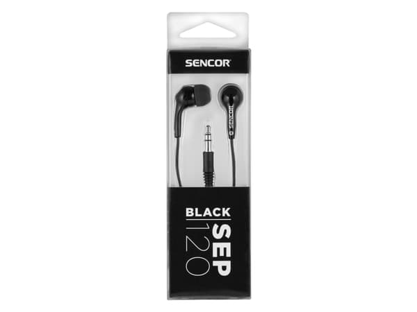 Sencor SEP 120, Koblet med ledninger (ikke trådløs), 20 - 20000 Hz, Hodetelefoner, Sort