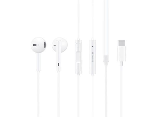 HUAWEI CM33 B-vare (beskadiget / manglende indpakning) On Ear Headset kabelbundet Hvid Lydstyrkeregulering