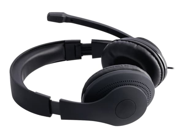 Hama PC Office Headset "HS-P200" - Headset - fullstorlek - kabelansluten - 3,5 mm kontakt - svart