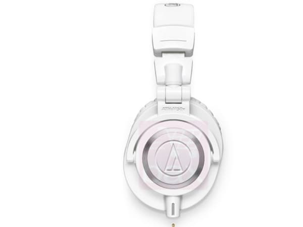 Audio-Technica ATH M50xWH - M Series - hodetelefoner - full størrelse - kablet - 3,5 mm jakk - hvit