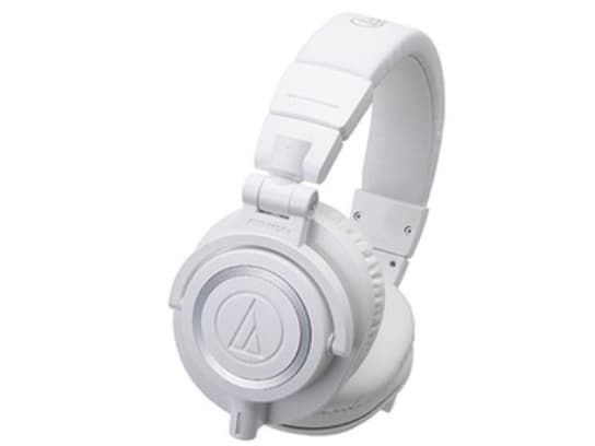 Audio-Technica ATH M50xWH - M Series - hodetelefoner - full størrelse - kablet - 3,5 mm jakk - hvit
