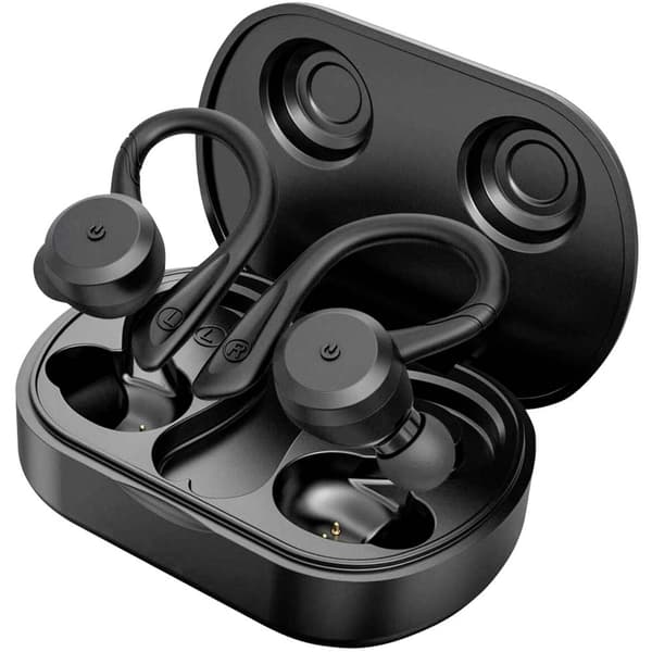 Tie Studio TBE1018 Sport In Ear hörlurar Bluetooth Svart Vattentålig, Öronbygel