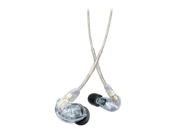 Shure SE215-CL-EFS - Sound Isolating - ørepropper - i øret - kablet - 3,5 mm jakk - lydisolerende - blank
