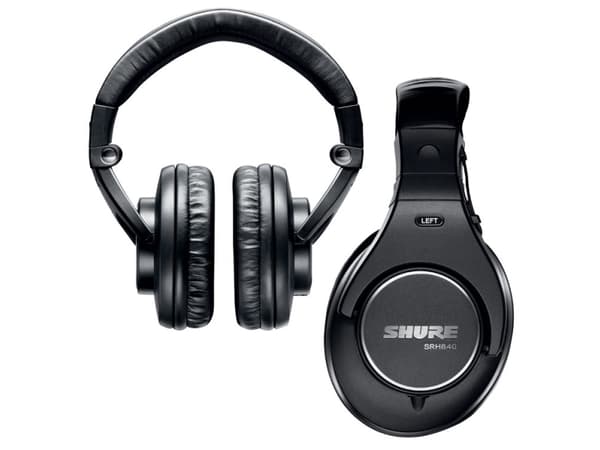 Shure SRH840, Kabel, 5 - 25 hz, 317,5 g, Hörlurar, Svart