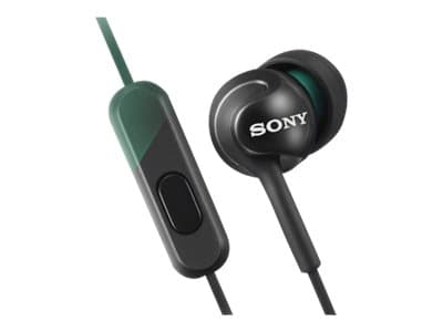 Sony MDR-EX110AP - Hörlurar med mikrofon - inuti örat - kabelansluten - 3,5 mm kontakt - svart