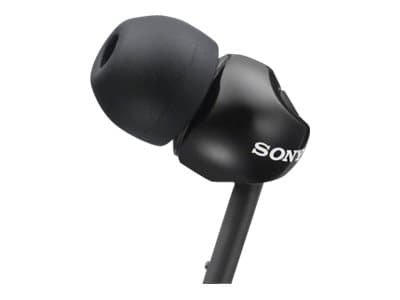 Sony MDR-EX110AP - Hörlurar med mikrofon - inuti örat - kabelansluten - 3,5 mm kontakt - svart