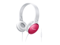 Panasonic RP-HF300ME - Hodetelefoner med mikrofon - on-ear - kablet - 3,5 mm jakk - rosa