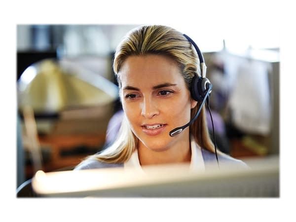 Jabra Biz 2400 II USB Mono CC Headset Kabel Hals-band, Öronkrok, Huvudband Kontor/callcenter Svart, Silver