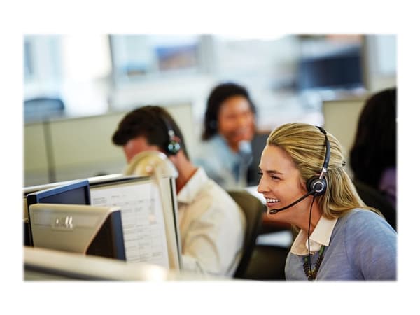 Jabra Biz 2400 II USB Mono CC Headset Kabel Hals-band, Öronkrok, Huvudband Kontor/callcenter Svart, Silver
